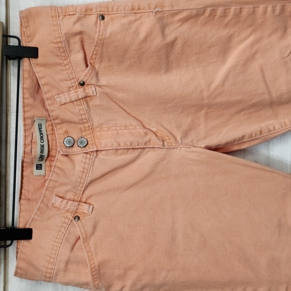 Gap Low Rise Stretch Denim Crops, Light Orange, Size 12 - Picture 2 of 12